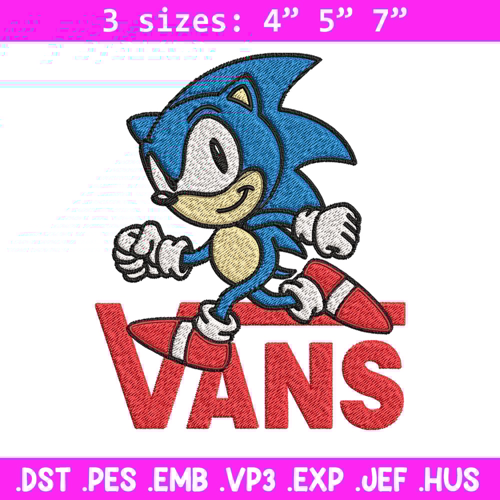 Vans Sonic Embroidery design, Vans Sonic Embroidery, cartoon design, Embroidery File, cartoon shirt, Instant download..jpg