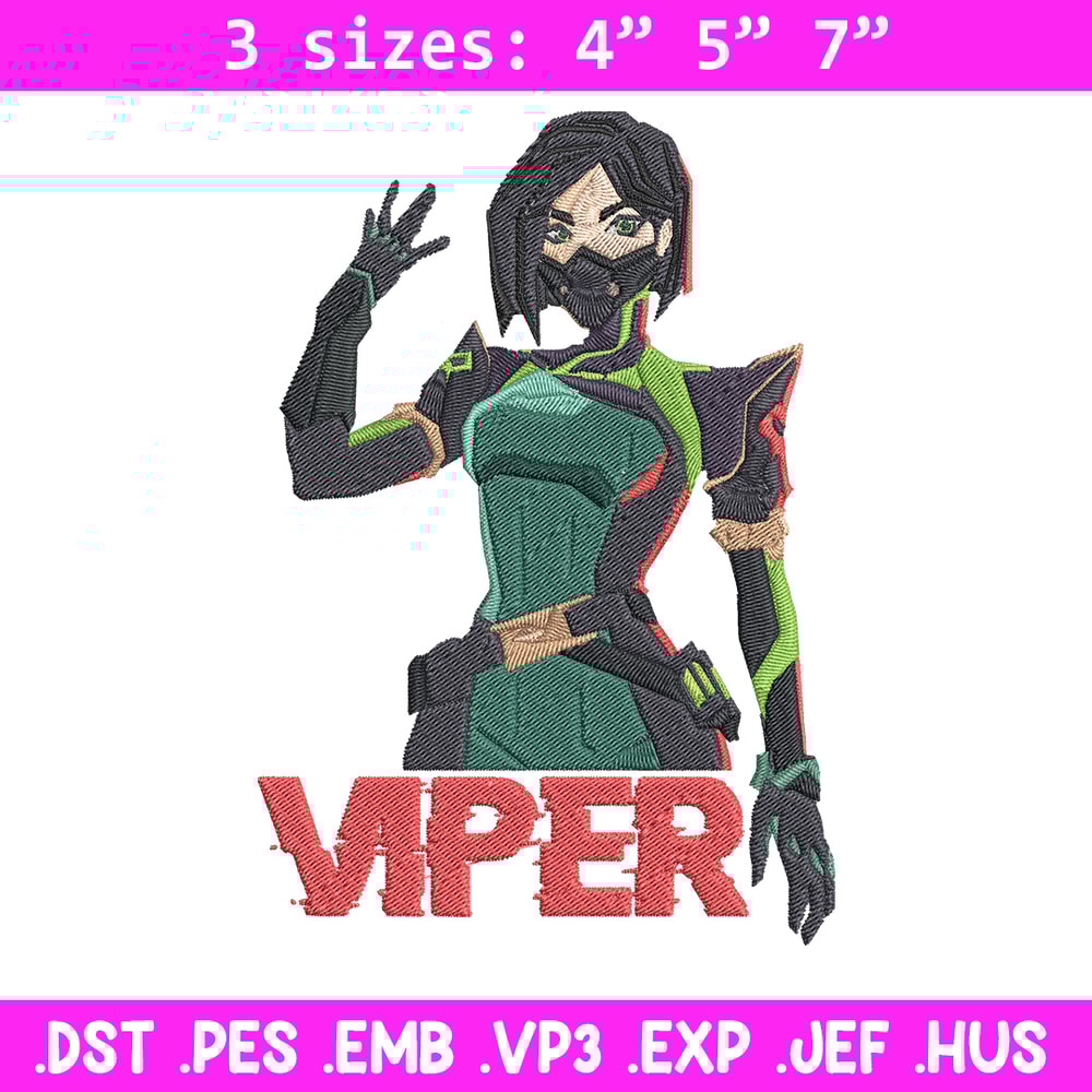 Viper poster Embroidery Design, Valorant Embroidery,Embroidery File,Anime Embroidery,Anime shirt,Digital download.jpg