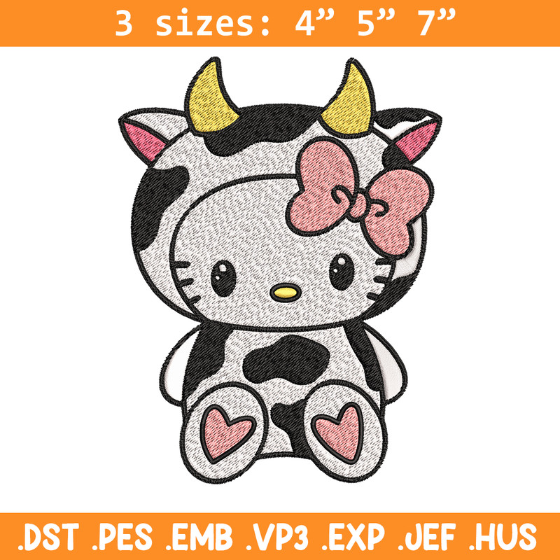 Cow Hello Kitty Embroidery design, Cow Hello Kitty Embroidery, cartoon design, Embroidery File, Digital download..jpg
