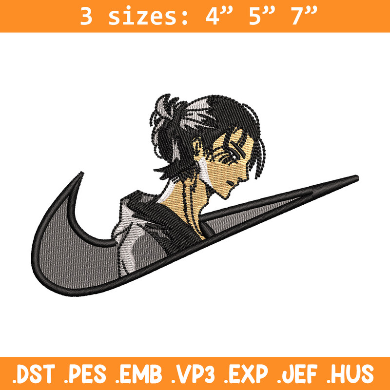 Eren x nike embroidery design, Aot embroidery, Embroidery file, Embroidery shirt, Nike design, Digital download.jpg