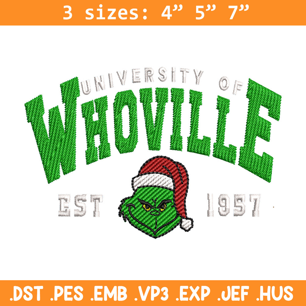 Grinch est1957 embroidery design, Grinch embroidery, Chrismas design, Embroidery file, Embroidery shirt,Digital download.jpg
