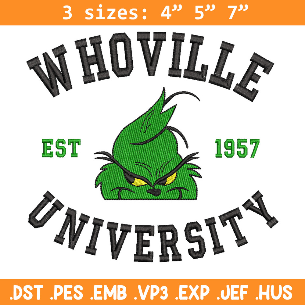 Grinch est1957 embroidery design,Grinch embroidery, Chrismas design, Embroidery file, Embroidery shirt, Digital download.jpg