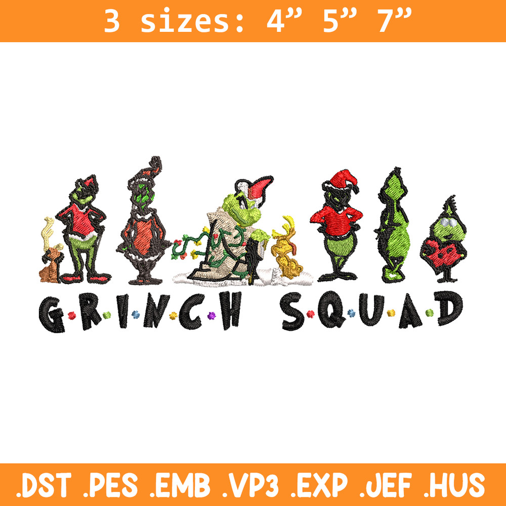 Grinch squad christmas Embroidery design, Grinch Christmas Embroidery, Grinch design, Embroidery File, Digital download.jpg