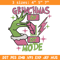 Grinchmas mode embroidery design, Grinch embroidery, Chrismas design, Embroidery shirt, Embroidery file,Digital download.jpg