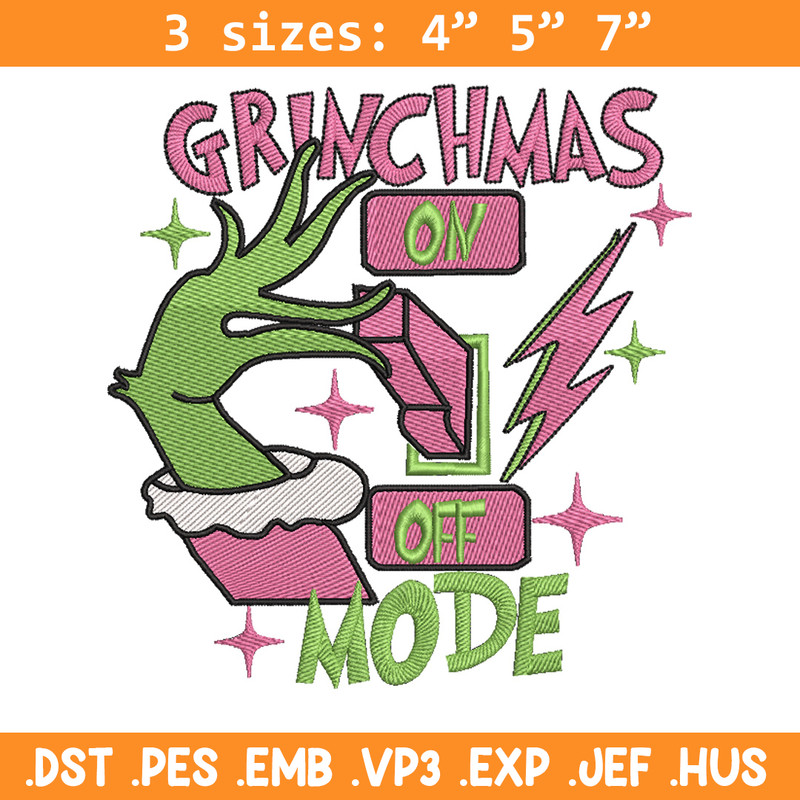 Grinchmas mode embroidery design, Grinch embroidery, Chrismas design, Embroidery shirt, Embroidery file,Digital download.jpg