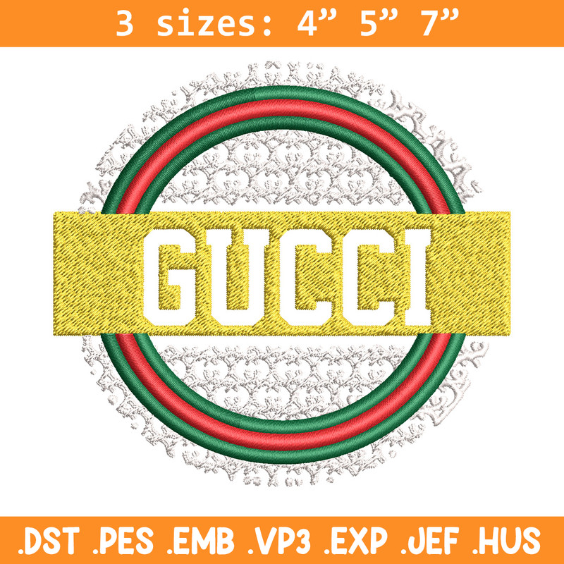 Gucci logo Embroidery Design, Gucci Embroidery, Brand Embroidery, Logo shirt, Embroidery File, Digital download.jpg