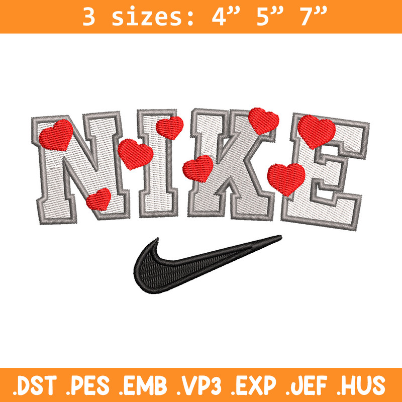 Heart nike embroidery design, Heart embroidery, Nike design, Embroidery shirt, Embroidery file,Digital download.jpg