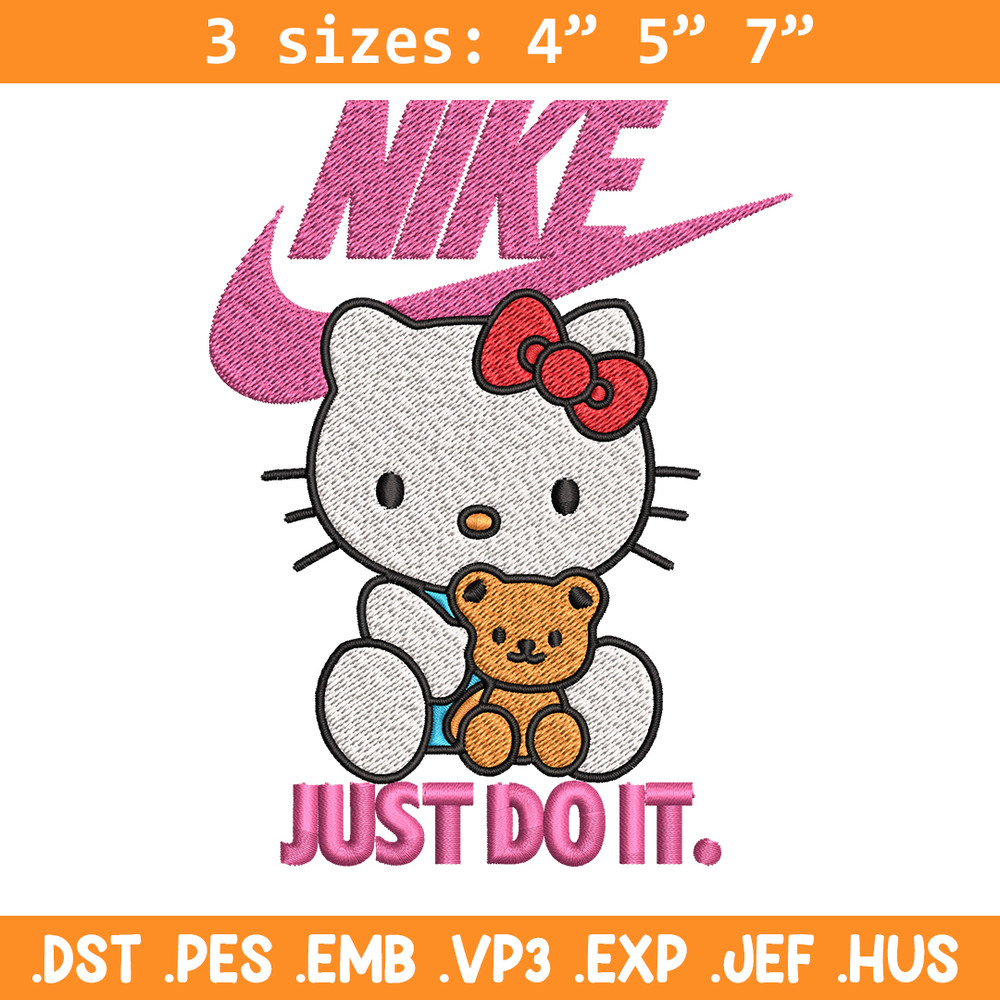 Hello kitty Nike Embroidery design, Hello kitty Embroidery, Nike design, Embroidery file, cartoon logo. Instant download.jpg
