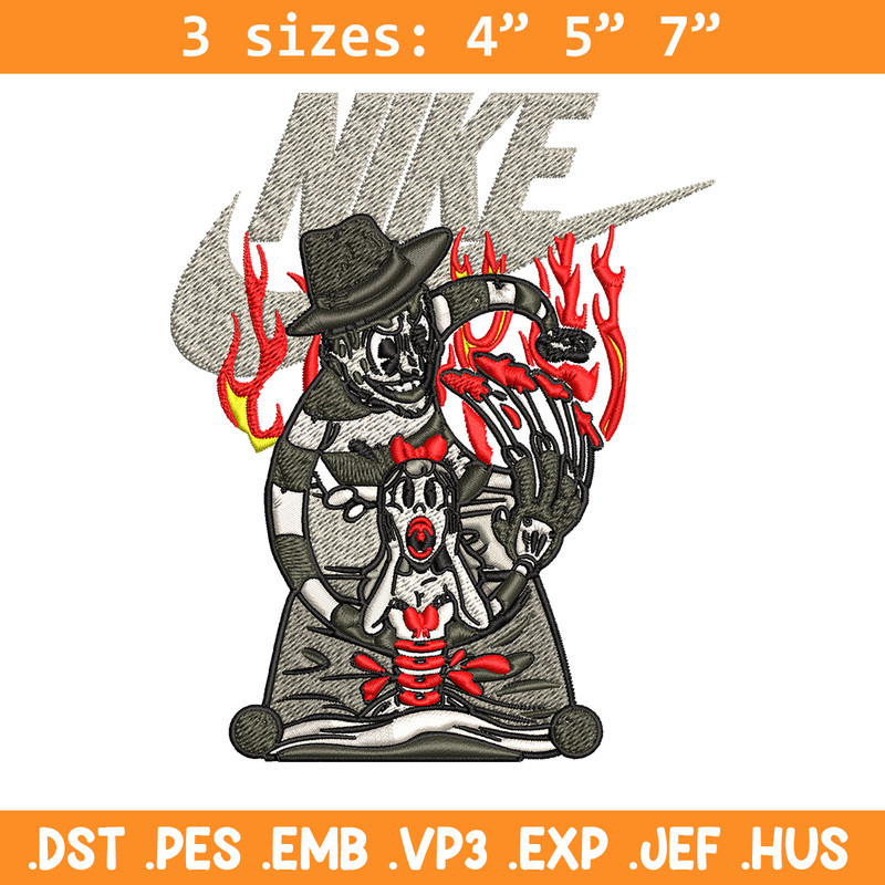 Horror cartoon Nike Embroidery design, cartoon Embroidery, Nike design, Embroidery file, logo shirt, Instant download..jpg