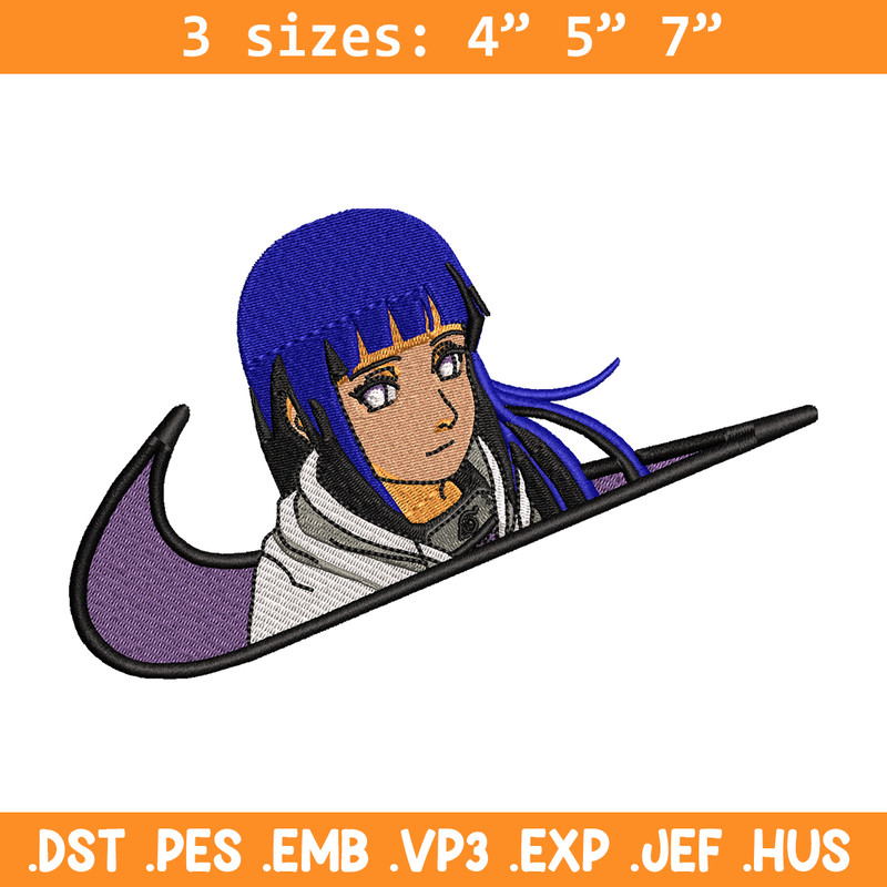 Hyuga Hinata Nike embroidery design, Naruto embroidery, nike design, anime design, anime shirt, Digital download.jpg