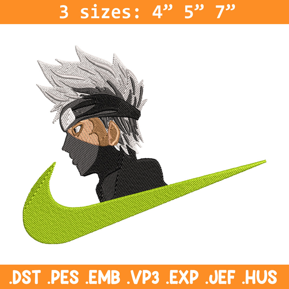 Kakashi Nike embroidery design, Naruto embroidery, nike design, anime design, anime shirt, Digital download.jpg