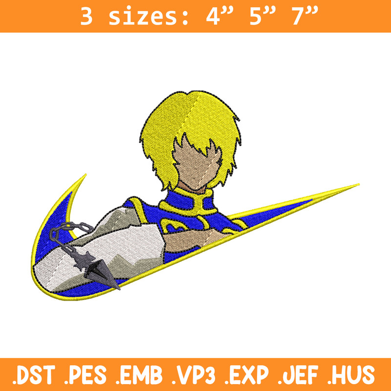 Kurapika Nike embroidery design, Hunter x hunter embroidery, Nike design, anime design, anime shirt, Digital download.jpg