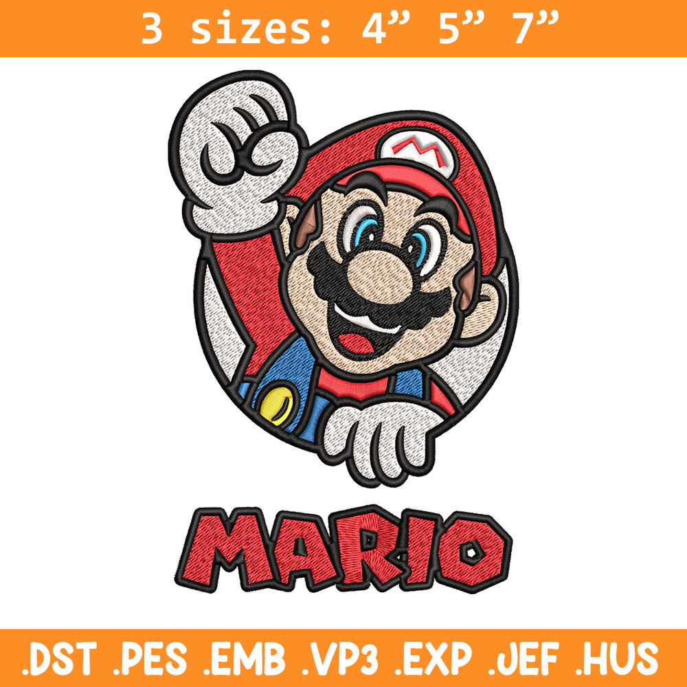 Mario Embroidery design, The Super Mario Bros Embroidery, Embroidery File, logo design, logo shirt, Digital download..jpg