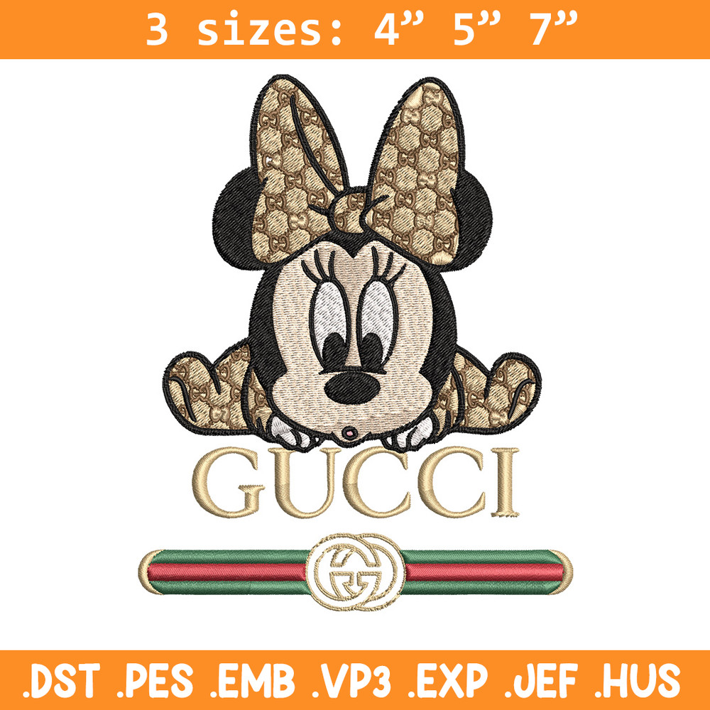 Minnie baby gucci Embroidery Design,Gucci Embroidery, Embroidery File, Logo shirt, Sport Embroidery, Digital download.jpg
