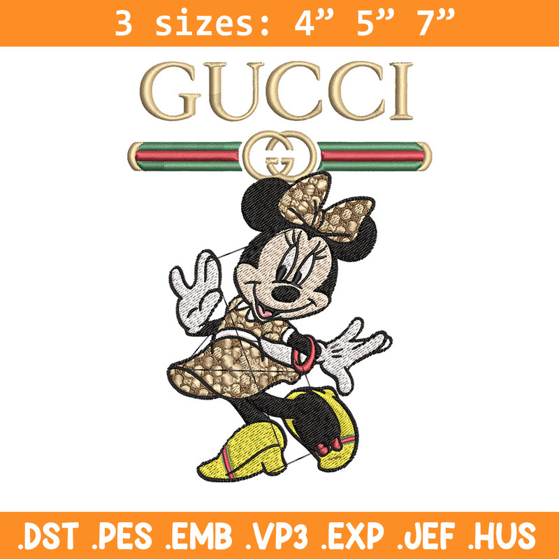 Minnie Embroidery Design, Gucci Embroidery, Brand Embroidery, Logo shirt, Embroidery File, Digital download.jpg