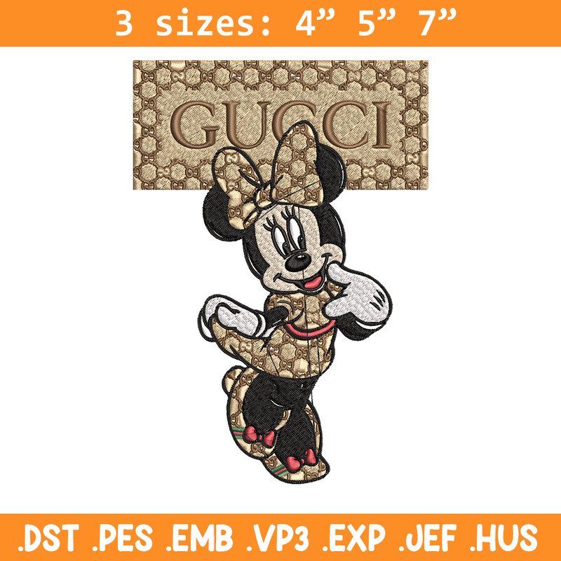 Minnie gucci Embroidery Design, Gucci Embroidery, Brand Embroidery, Logo shirt, Embroidery File, Digital download.jpg