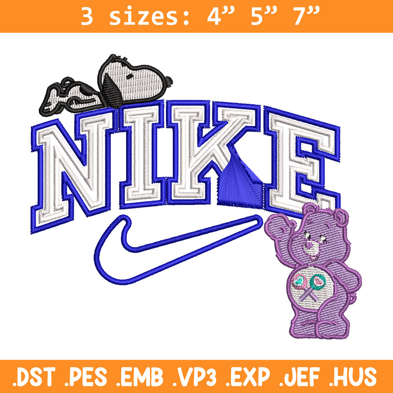 Nike bear dog embroidery design, Cartoon embroidery, Nike design, Embroidery shirt, Embroidery file,Digital download.jpg
