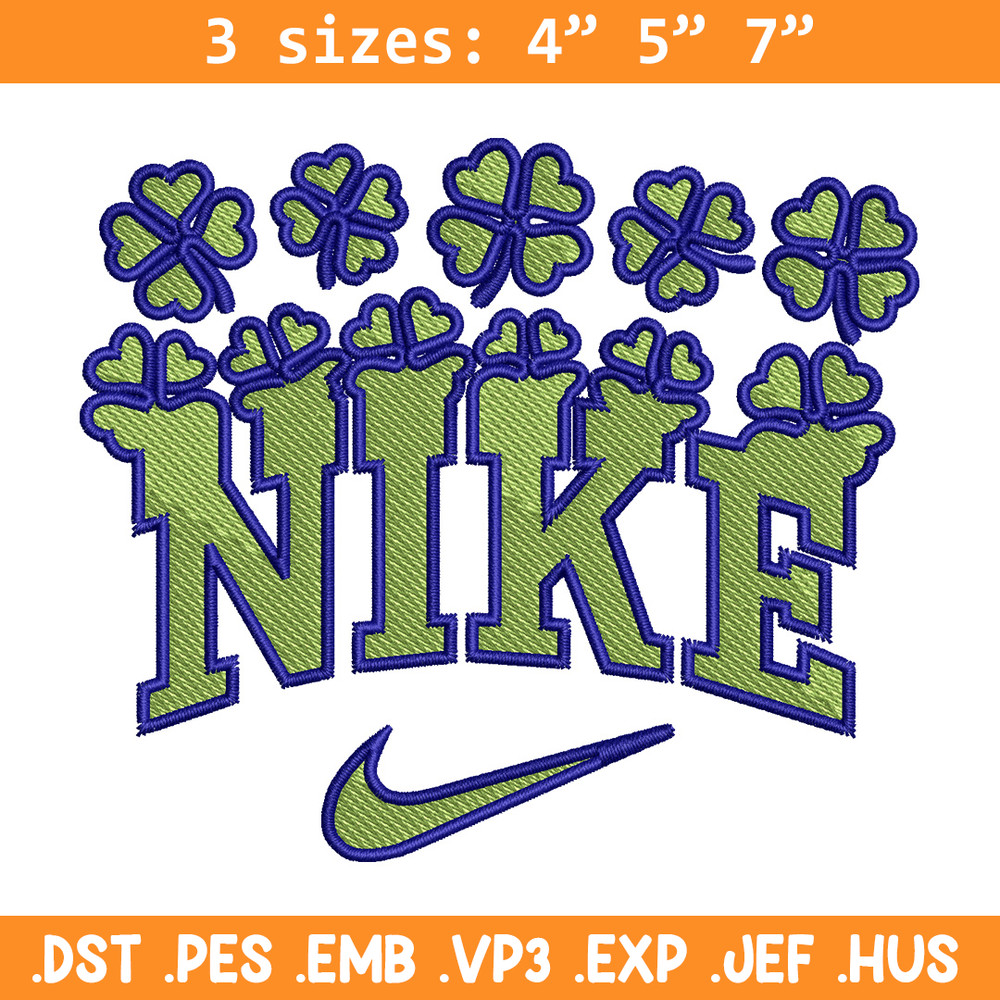 Nike flower green embroidery design, Flower embroidery, Nike design, Embroidery shirt, Embroidery file, Digital download.jpg
