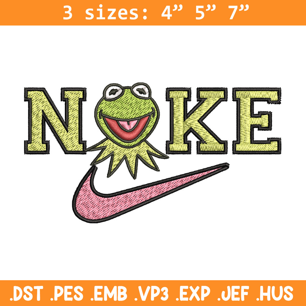 Nike frog Embroidery Design, Brand Embroidery, Nike Embroidery, Embroidery File, Logo shirt, Digital download.jpg