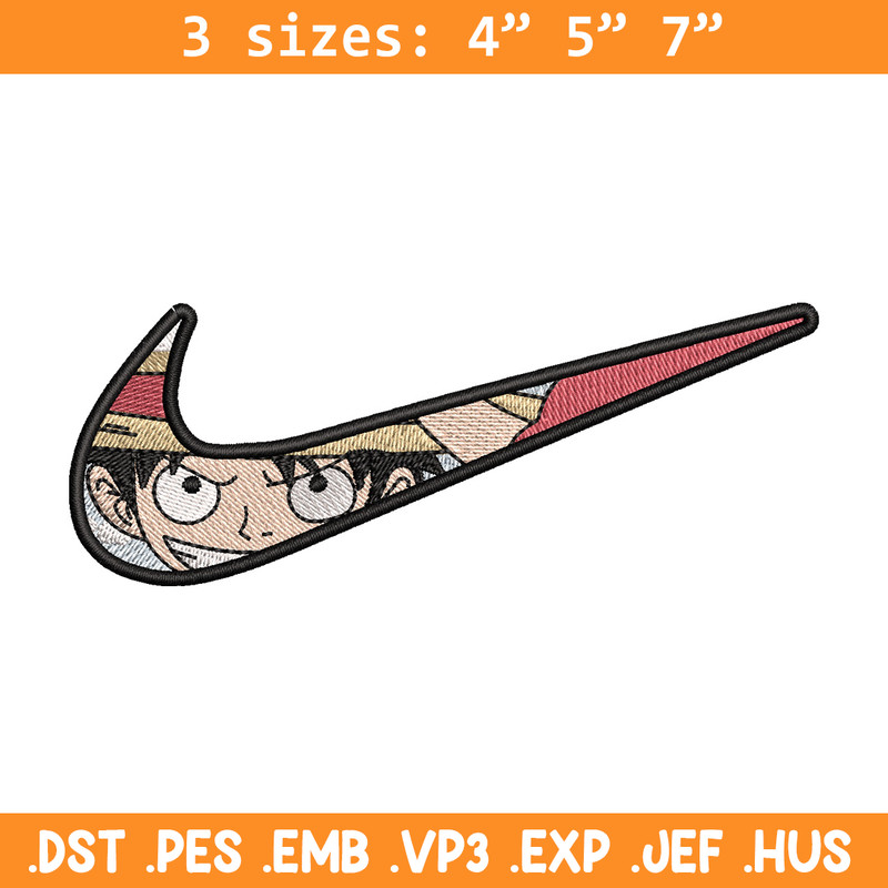 Nike luffy smile embroidery design, One piece embroidery,Nike design,Embroidery shirt, Embroidery file, Digital download.jpg