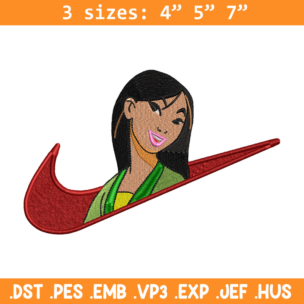Nike Mulan embroidery design, Nike Mulan embroidery, Nike design, cartoon design, cartoon shirt, Digital download.jpg