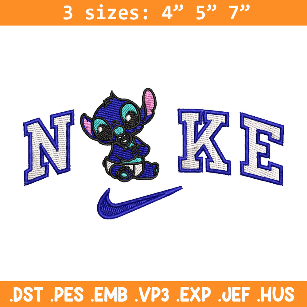 Nike stitch baby embroidery design, Stitch embroidery, Nike design, Embroidery file,Embroidery shirt, Digital download.jpg