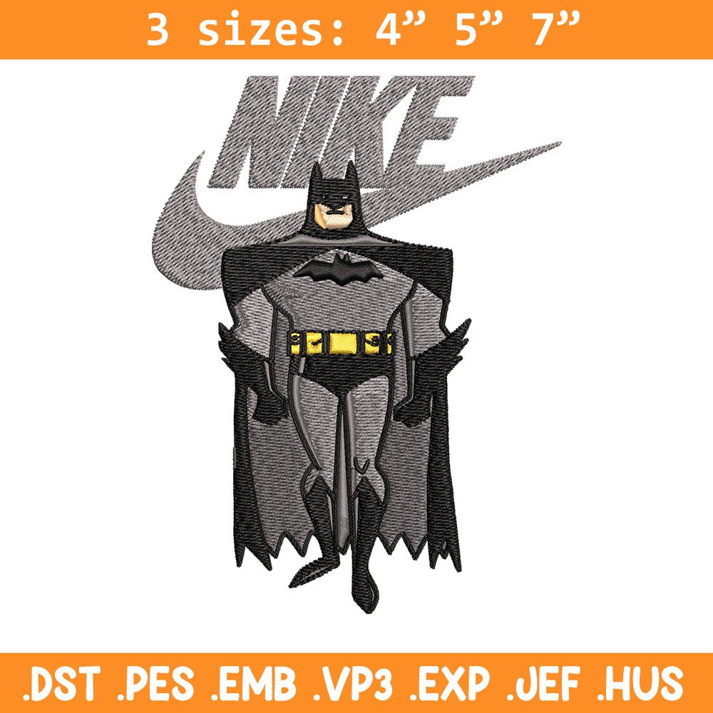 Nike Swoosh Batman Embroidery design, Batman cartoon Embroidery, Nike design, Embroidery file, Instant download..jpg