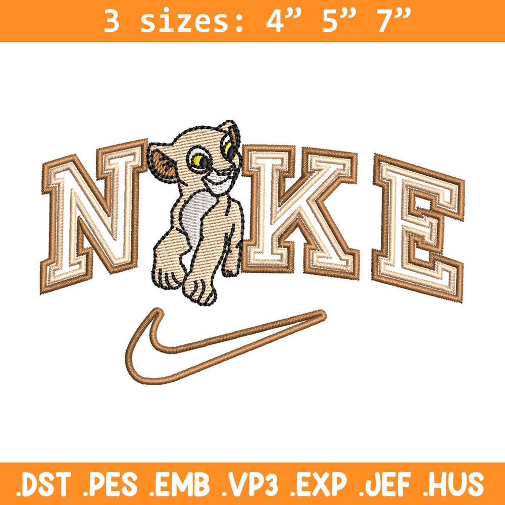 Nike tiger embroidery design, Lion king embroidery, Nike design,Embroidery file,Embroidery shirt,Digital download.jpg