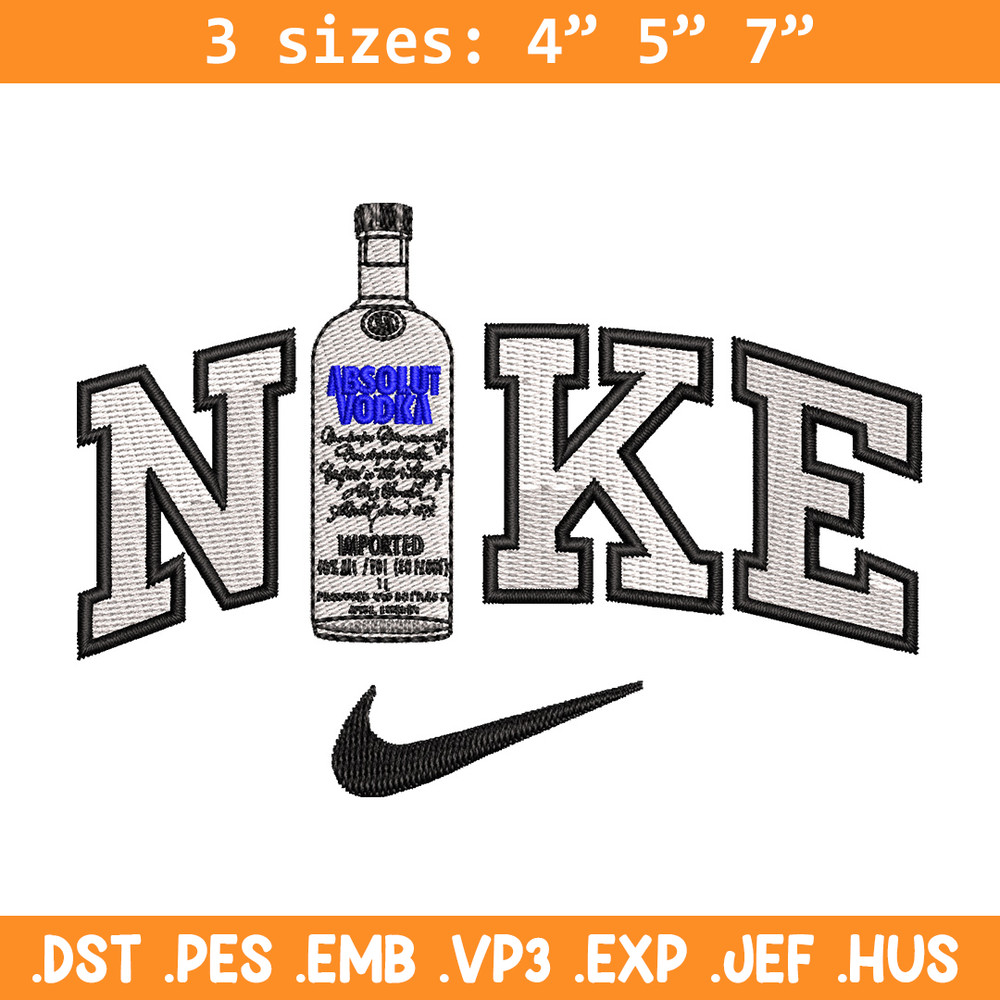 Nike vodka embroidery design, Vodka embroidery, Nike design, Embroidery shirt, Embroidery file, Digital download.jpg