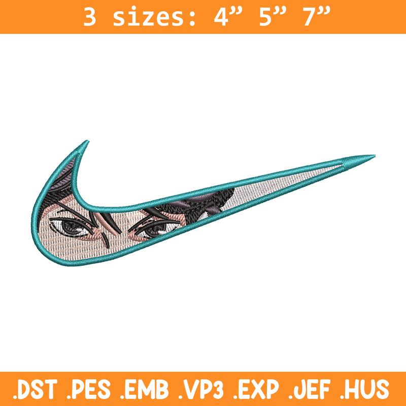 Nike x anime eyes embroidery design, Anime embroidery, Embroidery file,Embroidery shirt, Nike design,Digital download.jpg
