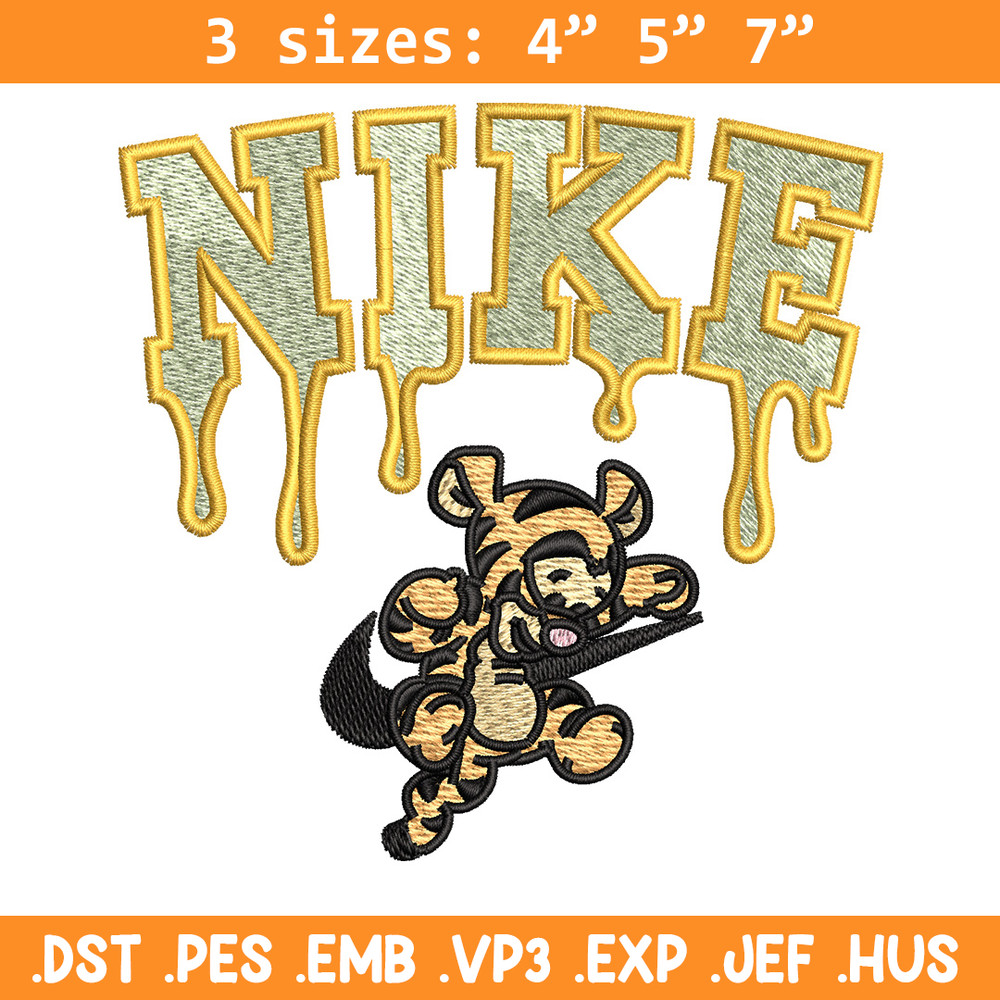 Nike x tigger embroidery design, Pooh embroidery, Nike design, Embroidery shirt, Embroidery file, Digital download.jpg