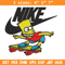 Simpson funny Nike Embroidery design, Simpson cartoon Embroidery, Nike design, Embroidery file, Instant download..jpg