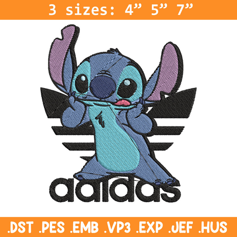 Stitch adidas Embroidery Design, Adidas Embroidery, Embroidery File, Brand Embroidery, Logo shirt, Digital download.jpg