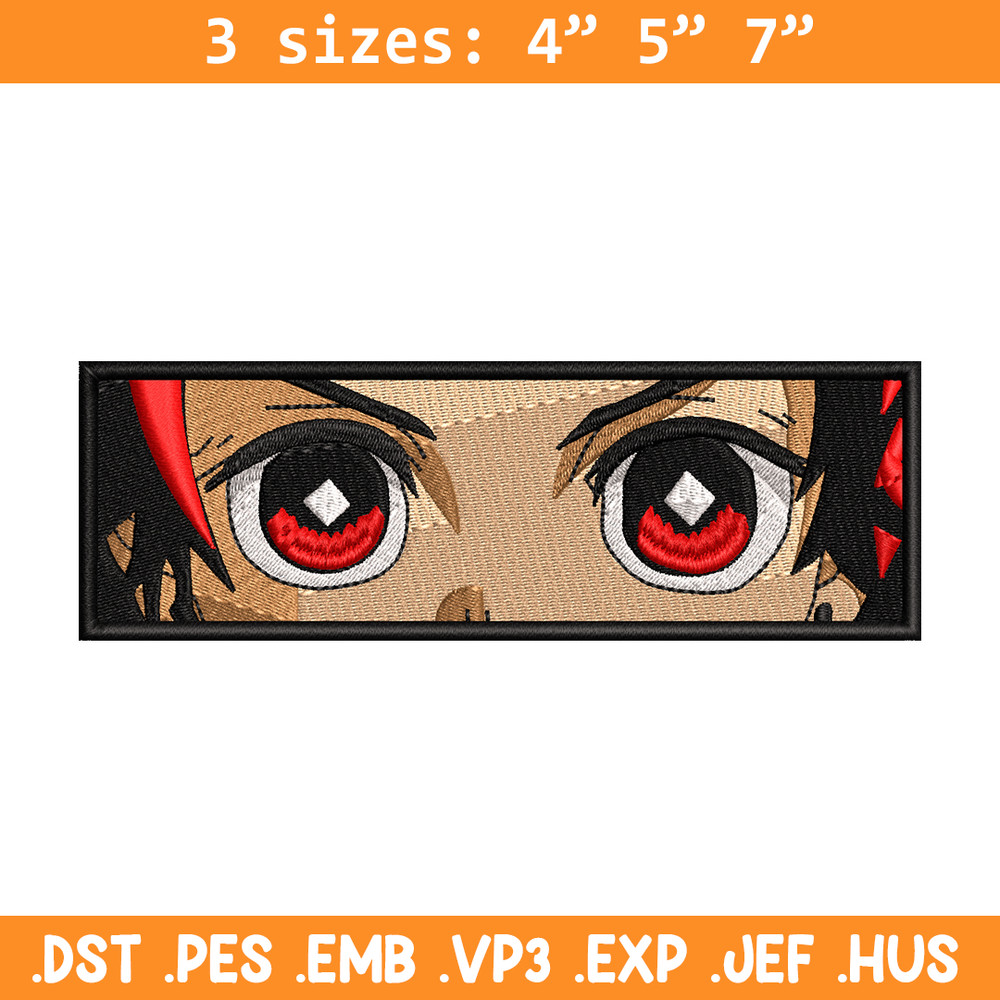 Tanjiro eyes embroidery design, Kimetsu no Yaiba embroidery, Nike design, anime design, anime shirt, Digital download.jpg