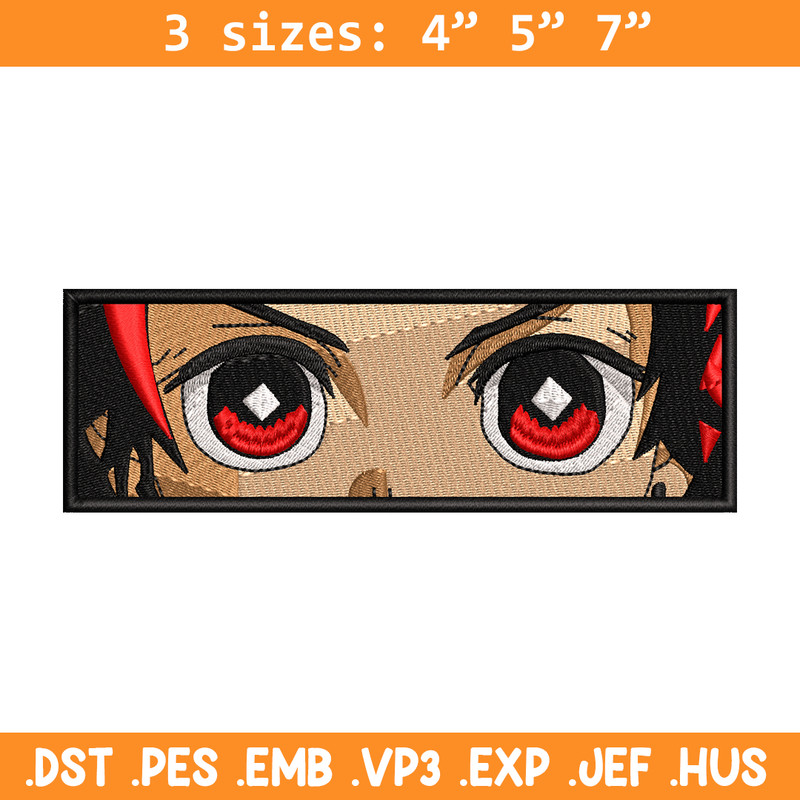 Tanjiro eyes embroidery design, Kimetsu no Yaiba embroidery, Nike design, anime design, anime shirt, Digital download.jpg