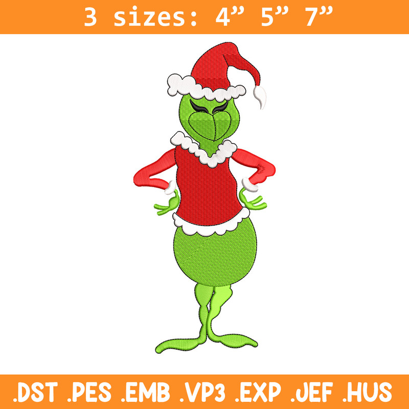 The Grinch embroidery design, Chrismas embroidery, Embroidery file, Embroidery shirt, Emb design, Digital download.jpg