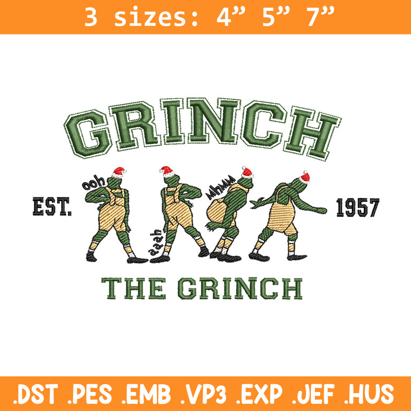 The grinch est embroidery design,Grinch embroidery, Chrismas design, Embroidery shirt, Embroidery file, Digital download.jpg