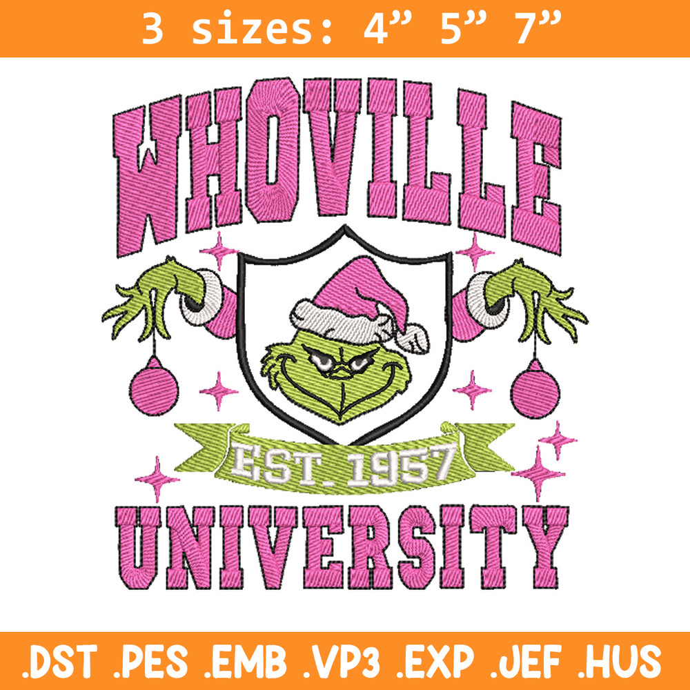 Whoville est1957 embroidery design, Grinch embroidery, Chrismas design,Embroidery shirt,Embroidery file,Digital download.jpg