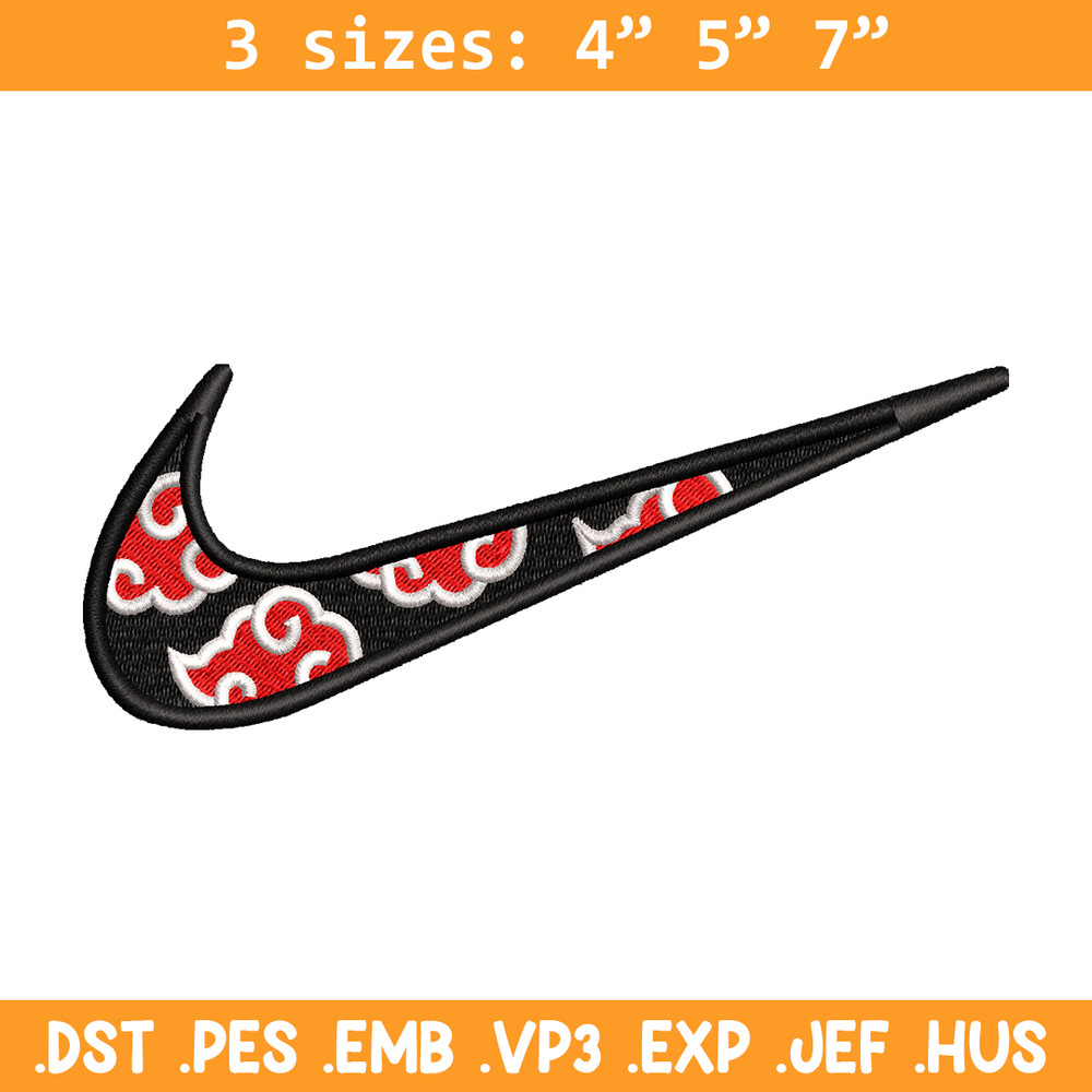 Akatsuki Nike embroidery design, Naruto embroidery, Nike design, anime design, anime shirt, Digital download.jpg