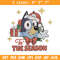 Bluey gift embroidery design, Bluey embroidery, Chrismas design, Embroidery file, Embroidery shirt, Digital download.jpg
