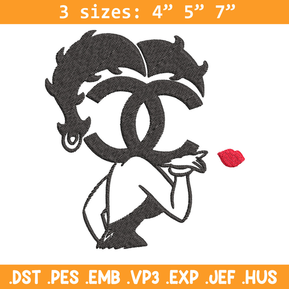 Cartoon girl gucci Embroidery Design, Gucci Embroidery, Brand Embroidery, Embroidery File, Logo shirt, Digital download.jpg
