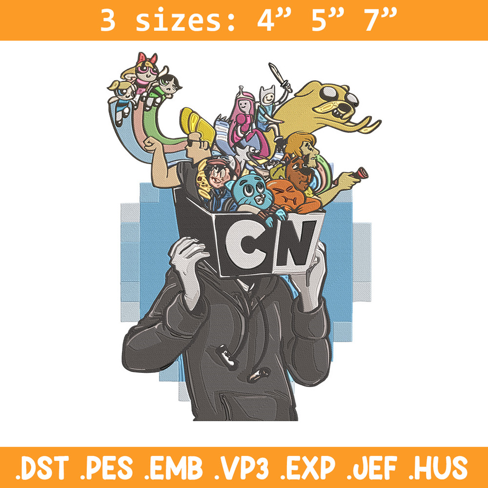 CN character Embroidery Design, CN cartoon Embroidery, Embroidery File, Anime Embroidery, Anime shirt, Digital download.jpg