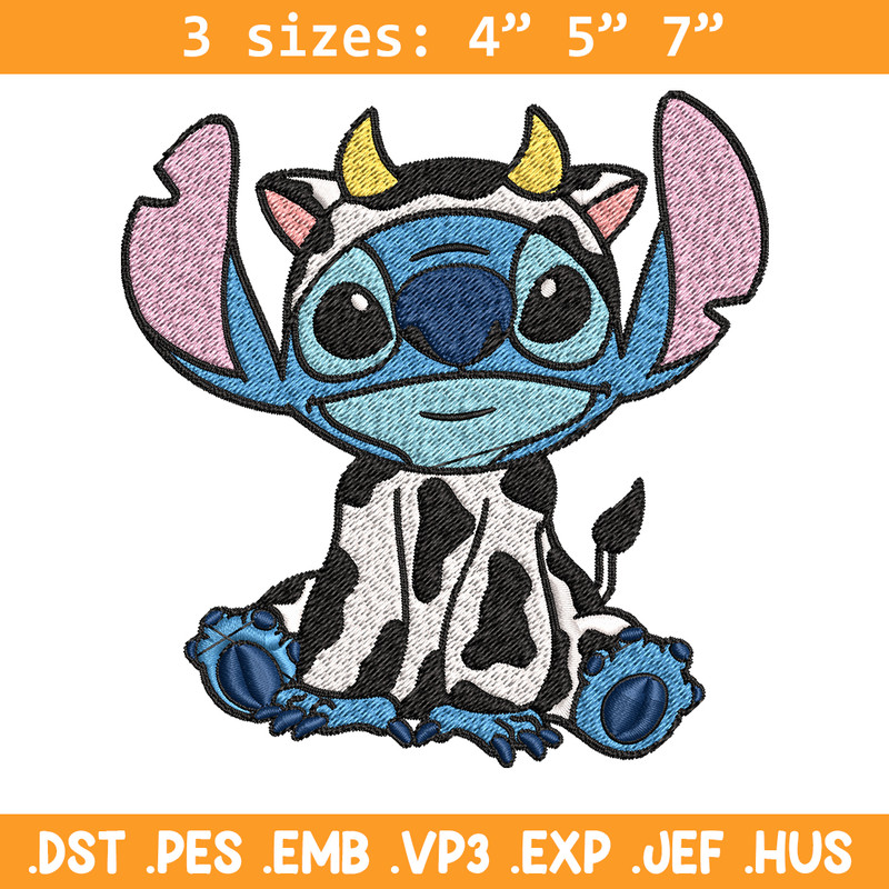 Cow Stitch Embroidery design, Cow Stitch Embroidery, cartoon design, Embroidery File, cartoon shirt, Digital download..jpg