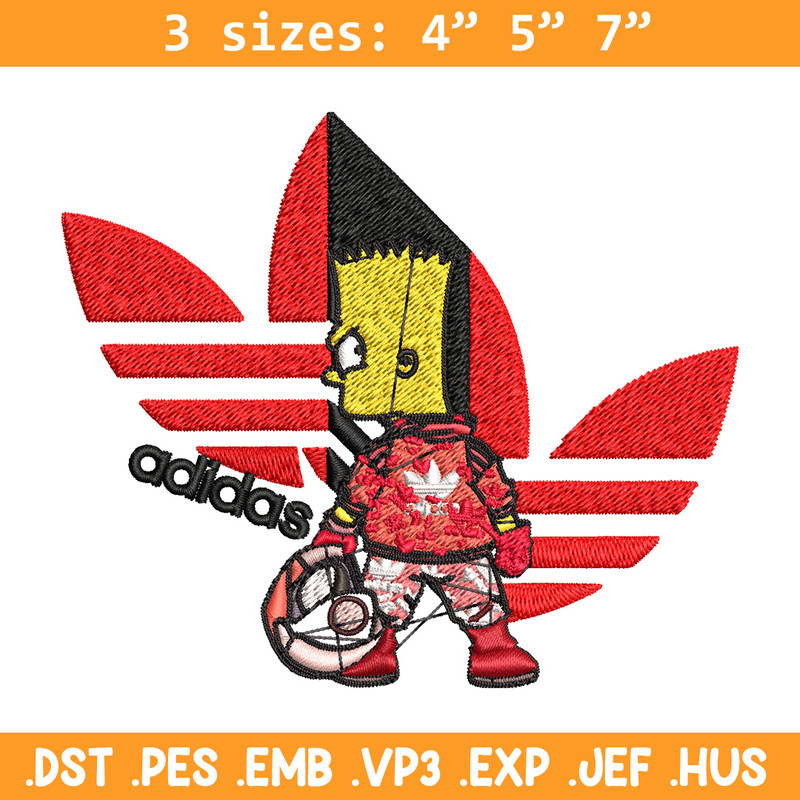 Bart racer adidas Embroidery Design, Adidas Embroidery, Brand Embroidery, Embroidery File, Logo shirt, Digital download.jpg