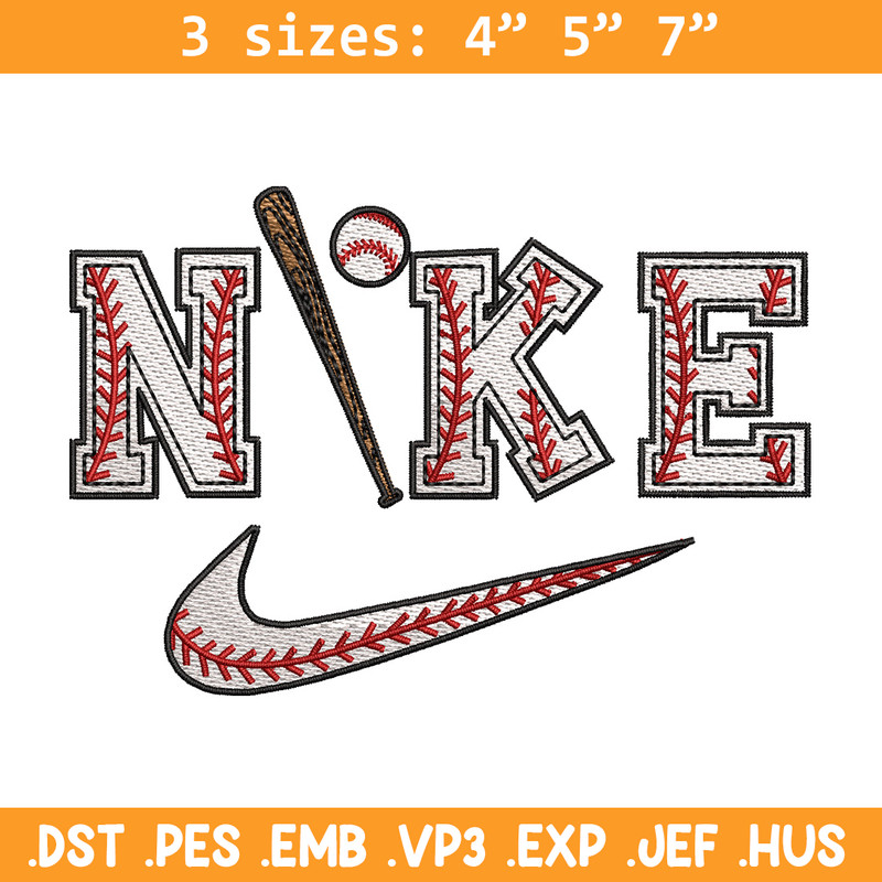 Baseball x nike embroidery design, Baseball embroidery, Nike design, Embroidery shirt, Embroidery file, Digital download.jpg
