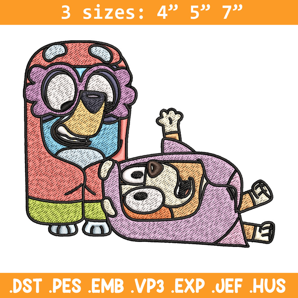 Bluey bingo Embroidery design, Bluey bingo Embroidery, Embroidery File, cartoon design, cartoon shirt, Digital download.jpg