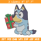 Bluey gift Embroidery Design, Bluey Embroidery, Embroidery File, Chrismas Embroidery, Anime shirt, Digital download.jpg