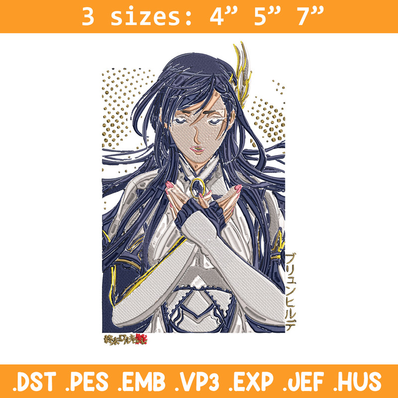 Brunhilde poster Embroidery Design, Ragnarok Embroidery, Embroidery File, Anime Embroidery, Anime shirt,Digital download.jpg