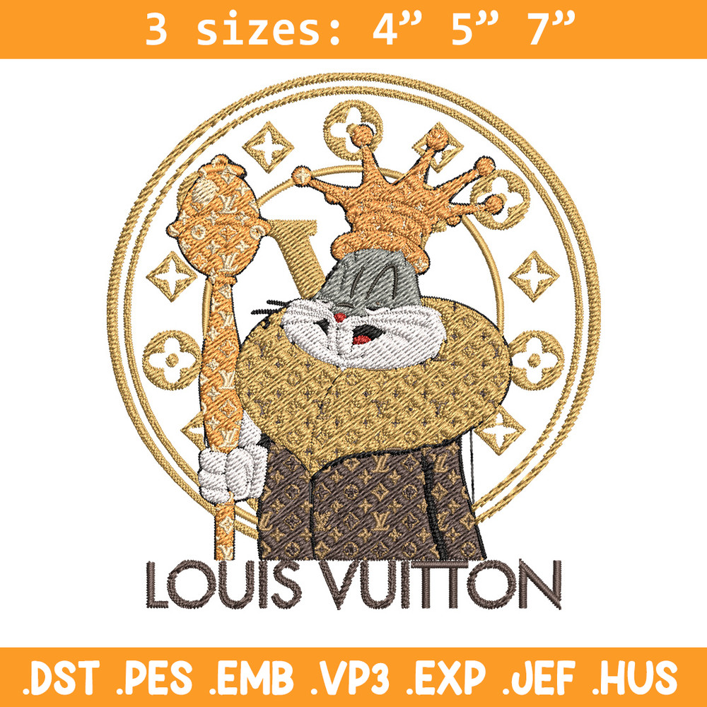 Bunny cartoon lv Embroidery Design, Lv Embroidery, Embroidery File, Brand Embroidery, Logo shirt, Digital download.jpg