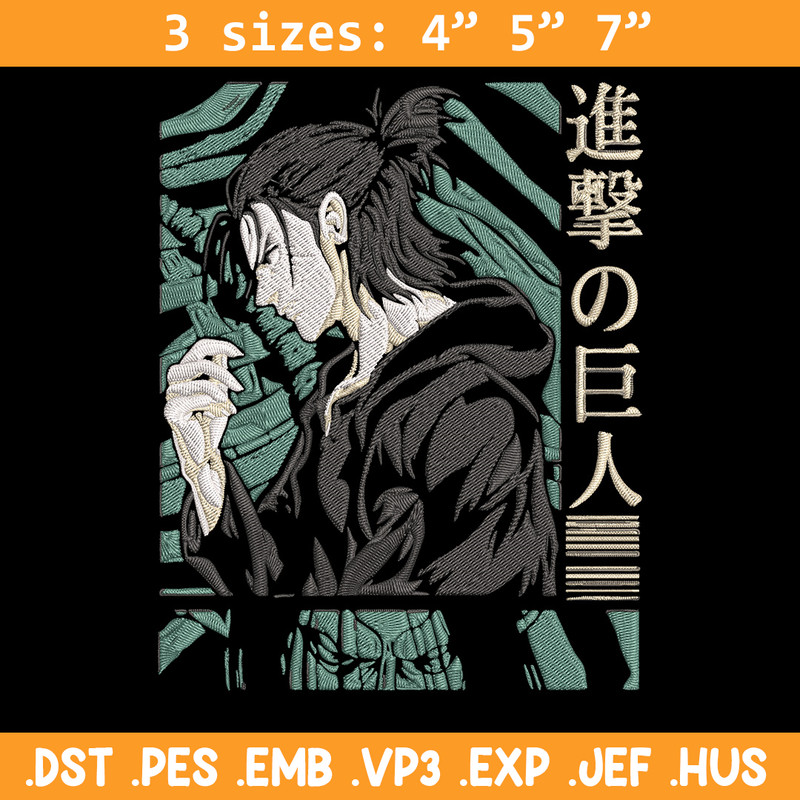 Eren poster Embroidery Design, Aot Embroidery,Embroidery File, Anime Embroidery, Anime shirt, Digital download.jpg